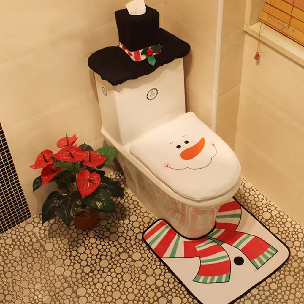 Housses de siège de toilette de Noël