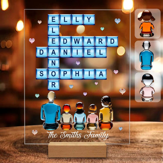 Family Forever - Personalized Family Transparent Acrylic Plaque