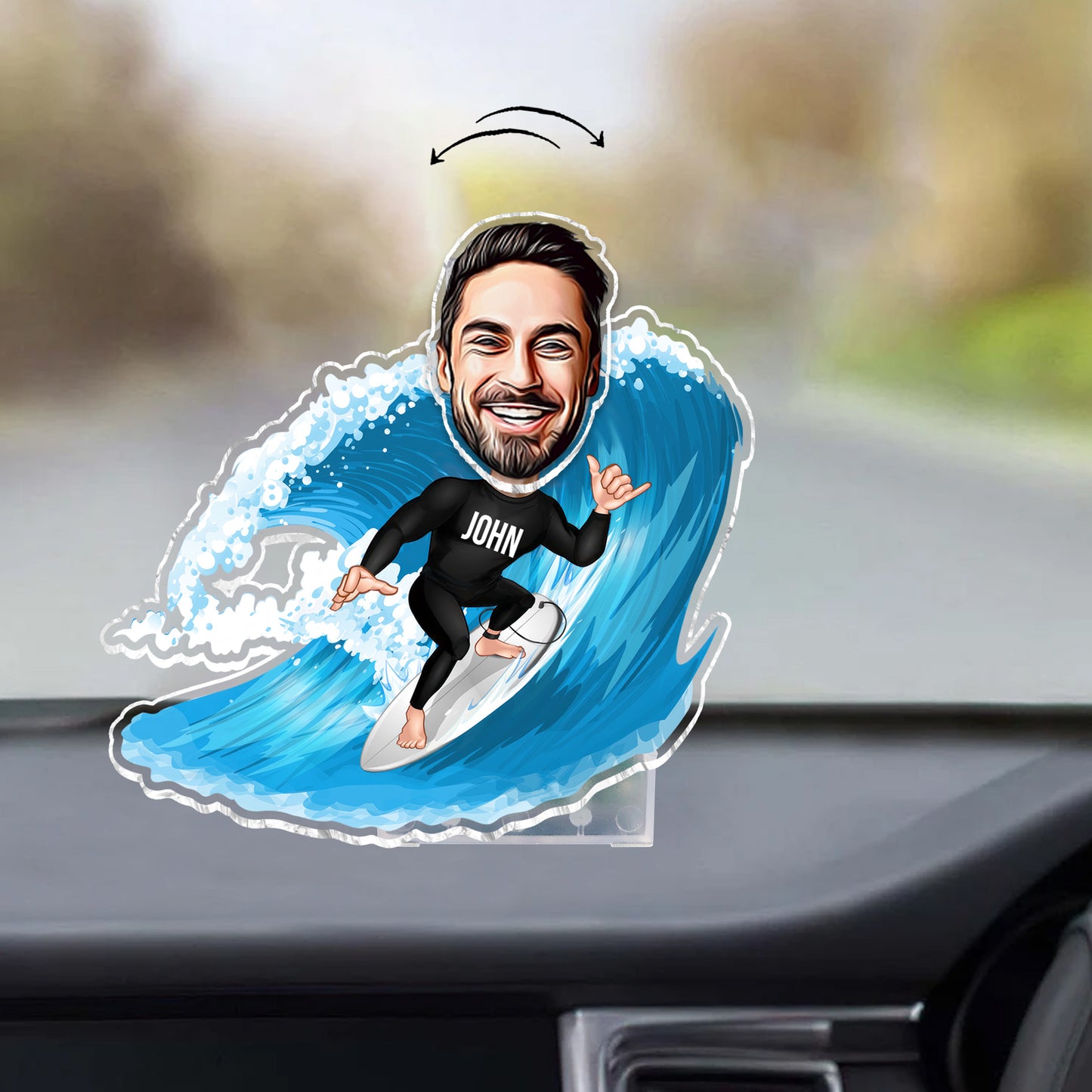 Tout peut te tuer, alors choisis quelque chose d'amusant - Tête à secouer personnalisée sur le thème du surf