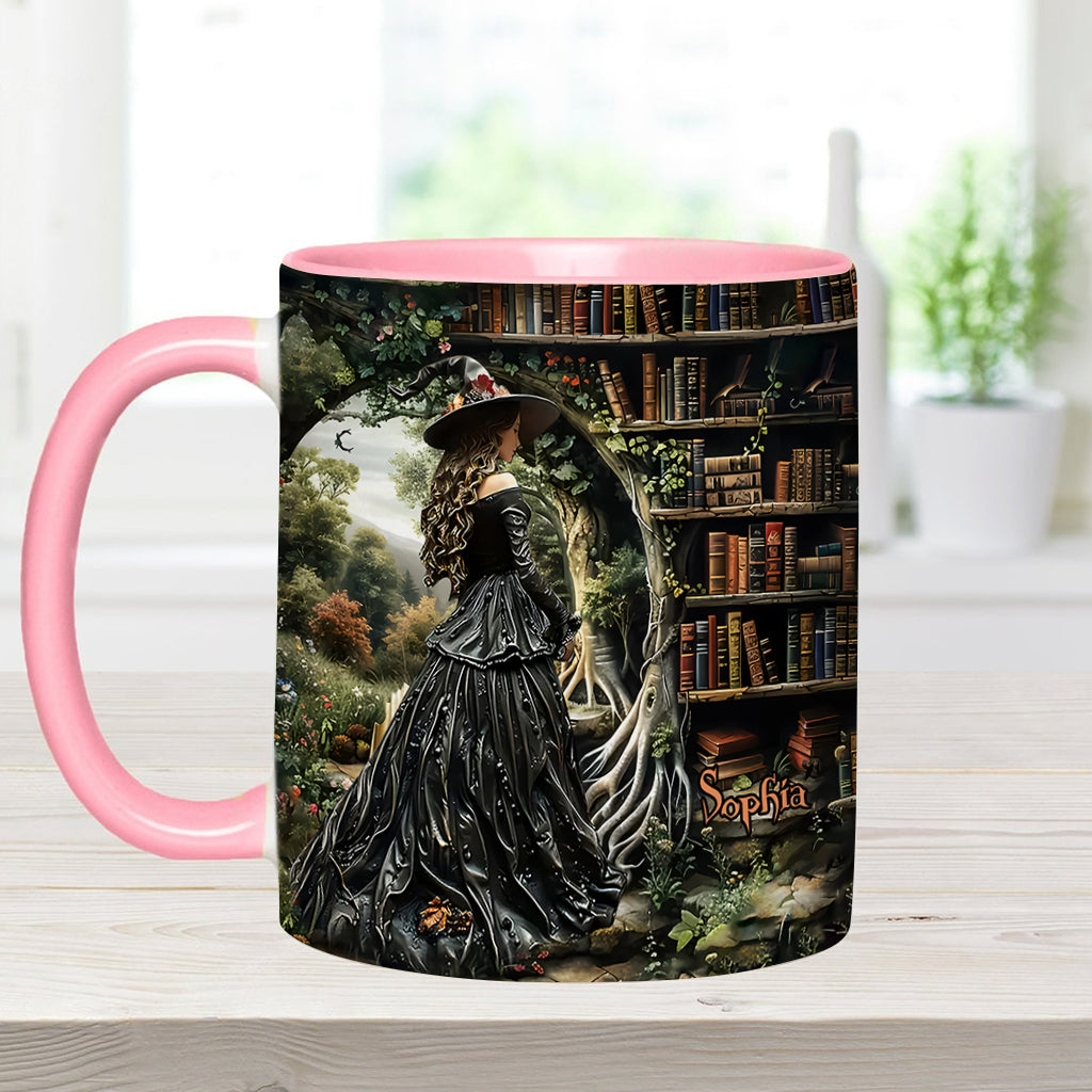 Just A Witch Who Loves Books - Personalized Book Accent Mug