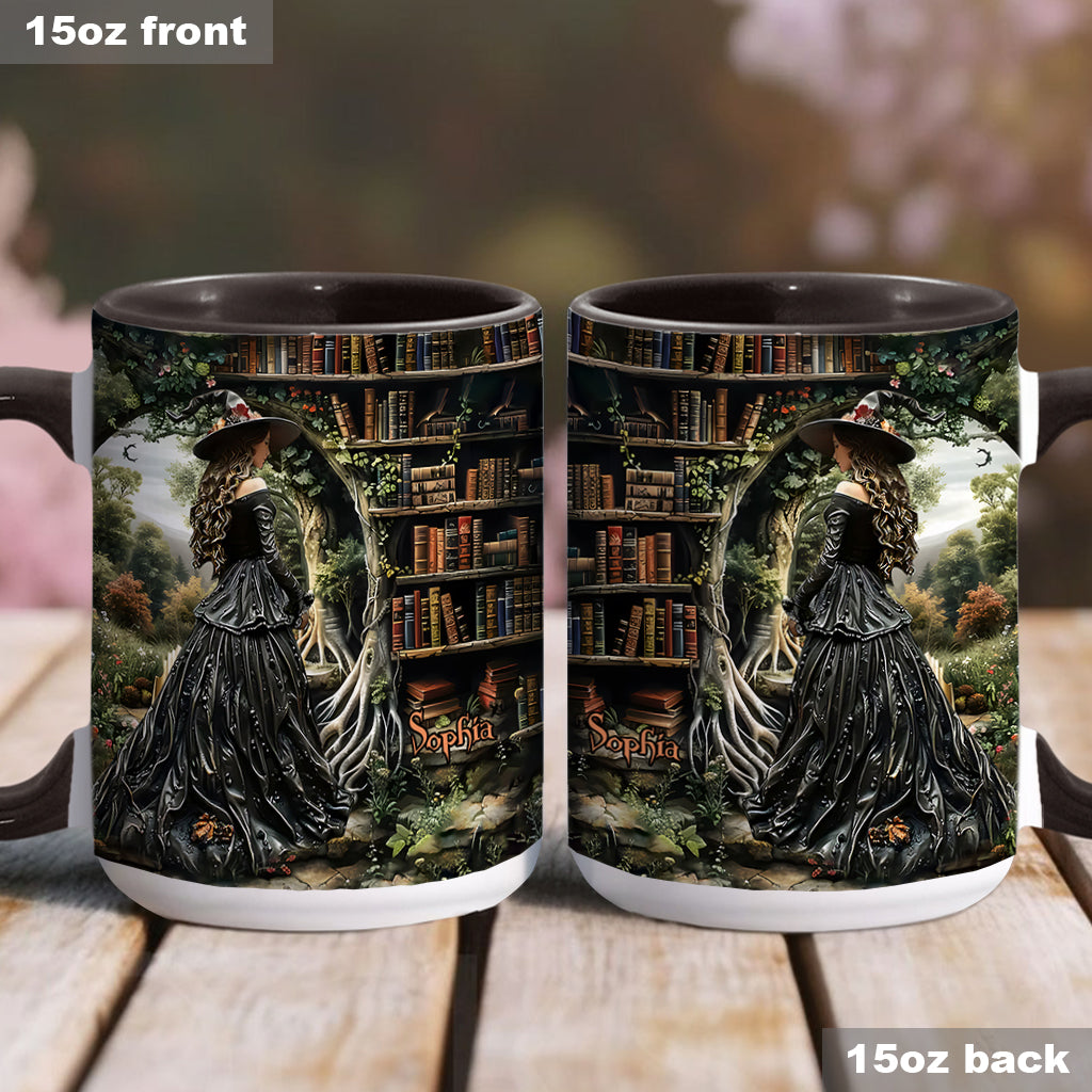 Just A Witch Who Loves Books - Personalized Book Accent Mug