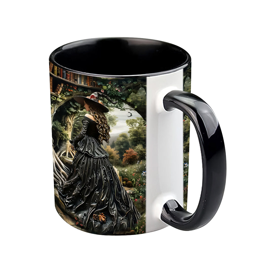 Just A Witch Who Loves Books - Personalized Book Accent Mug