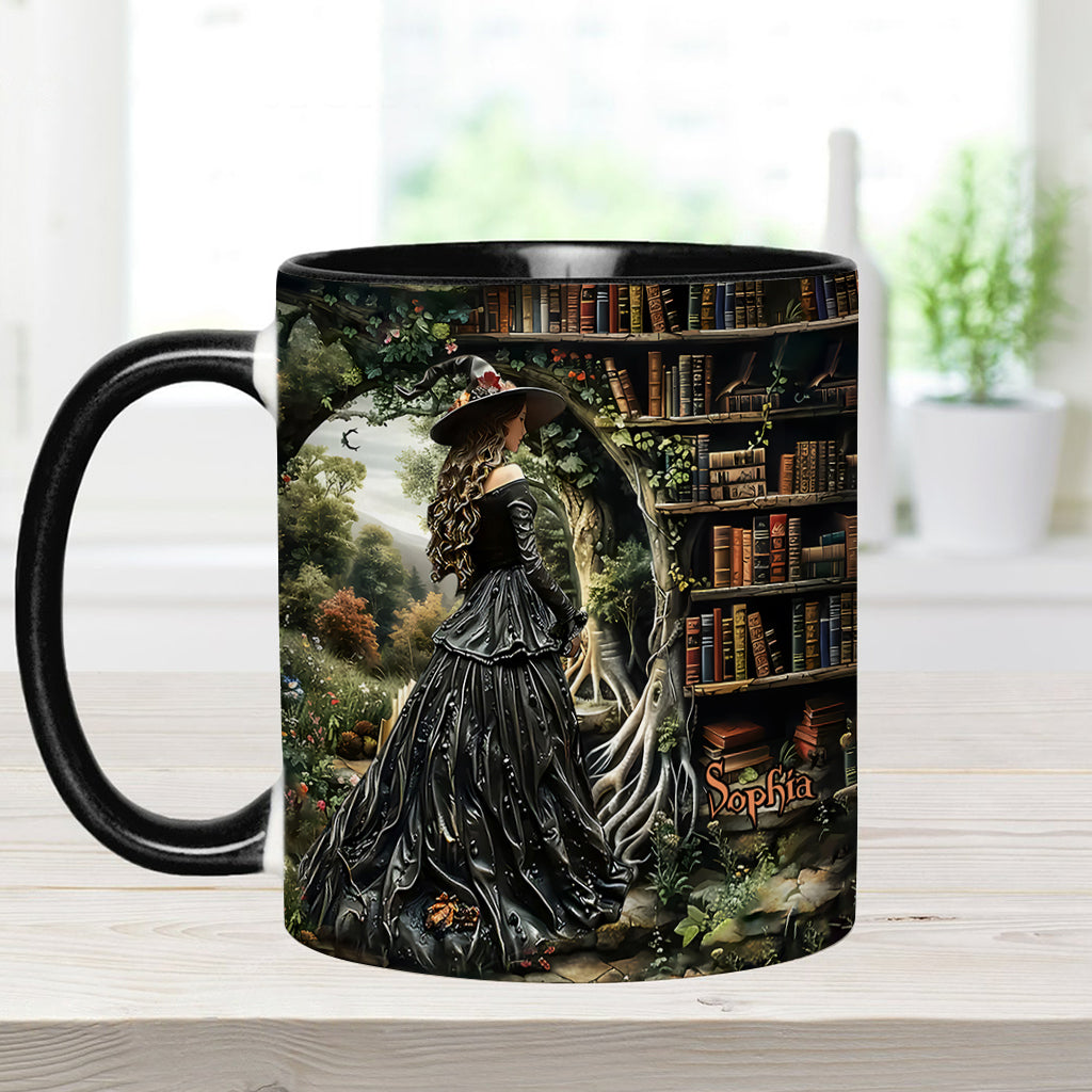 Just A Witch Who Loves Books - Personalized Book Accent Mug