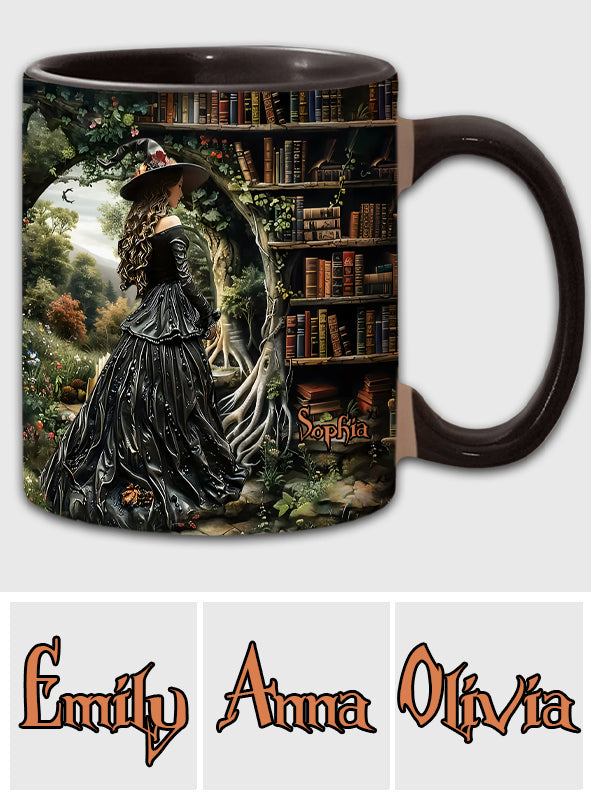 Just A Witch Who Loves Books - Personalized Book Accent Mug