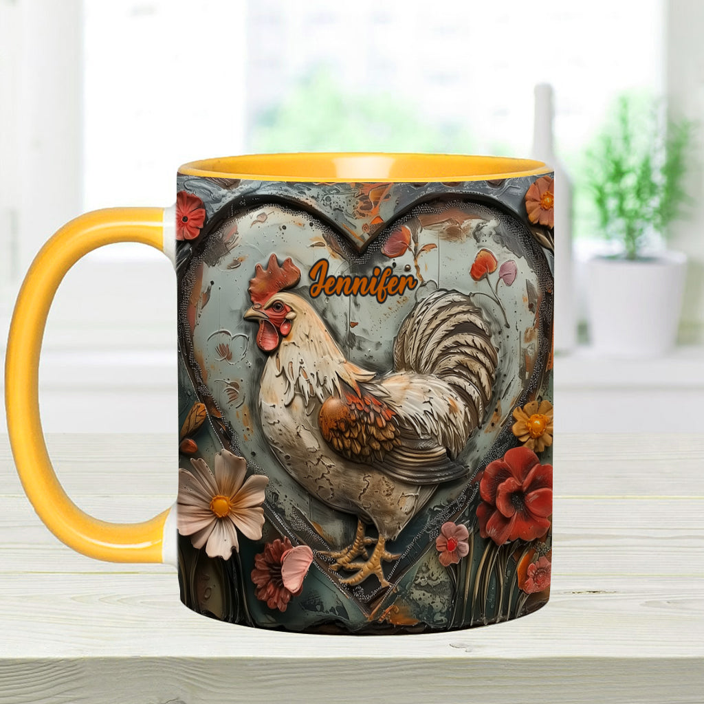 Atemberaubendes Huhn – personalisierte Tasse mit Hühnermotiv