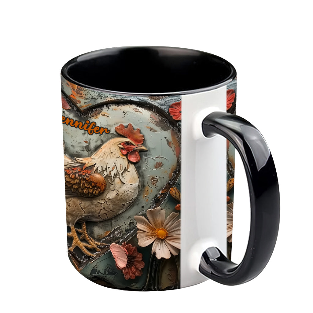 Atemberaubendes Huhn – personalisierte Tasse mit Hühnermotiv