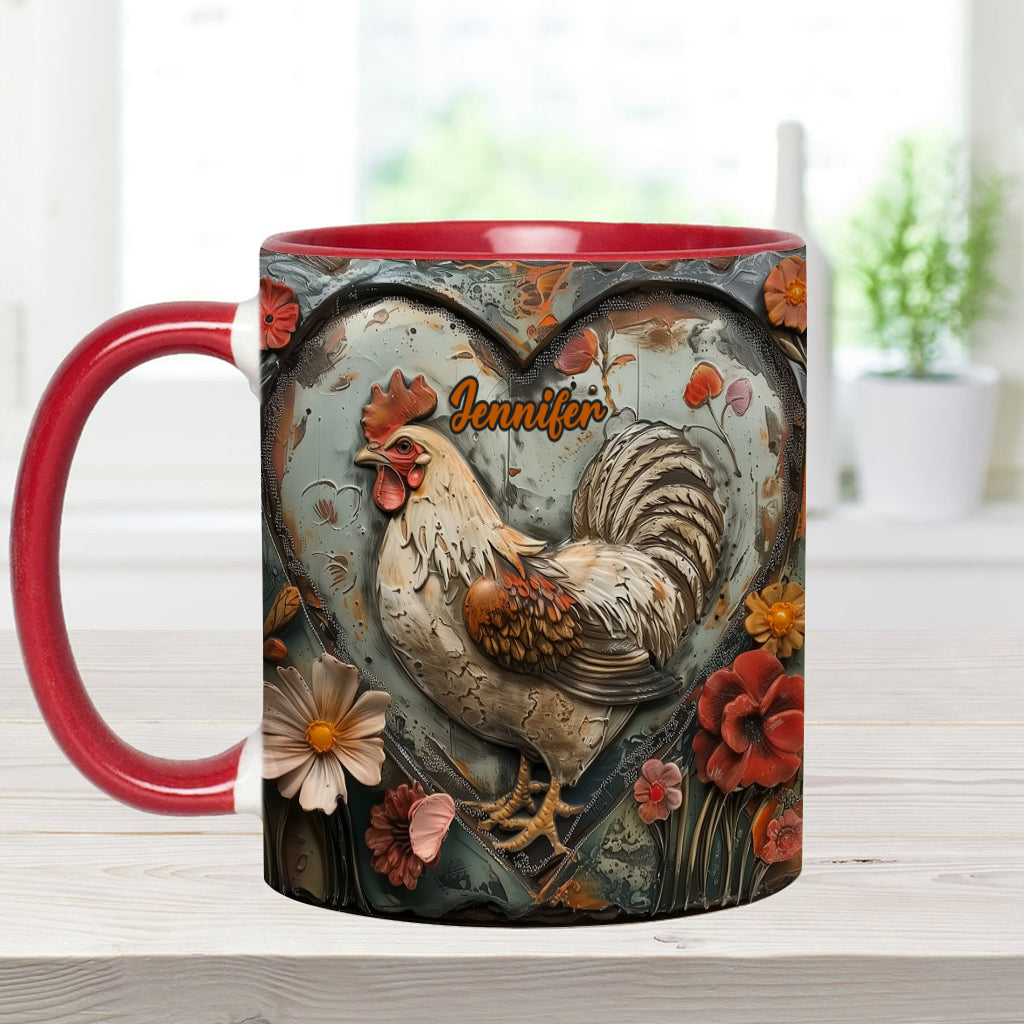 Atemberaubendes Huhn – personalisierte Tasse mit Hühnermotiv