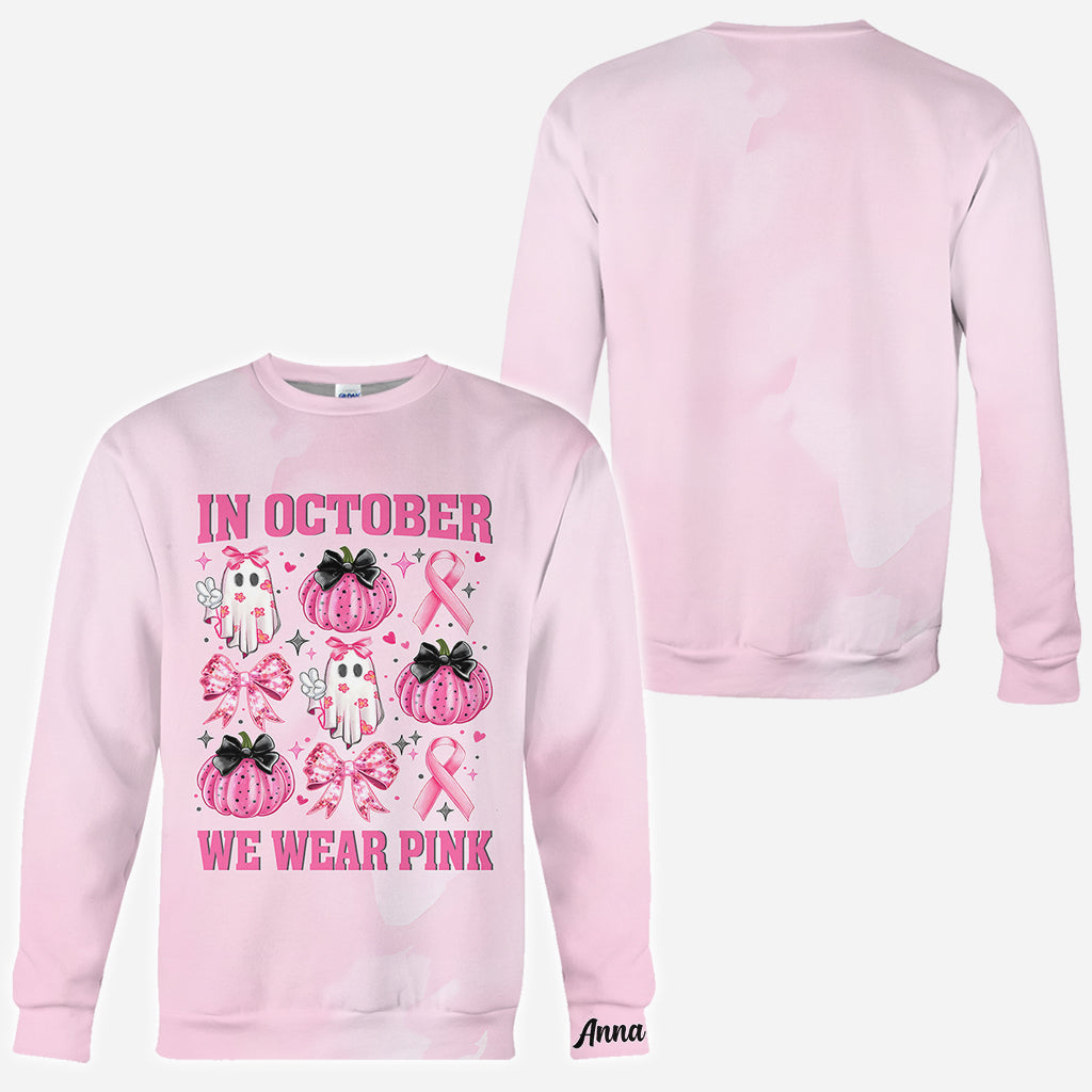 Im Oktober tragen wir Pink – personalisiertes T-Shirt zur Sensibilisierung für Brustkrebs