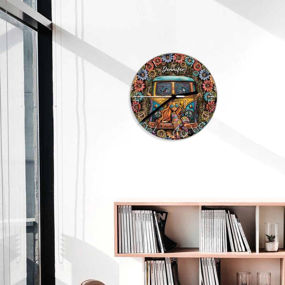 Hippie Soul - Personalized Hippie Wall Clock