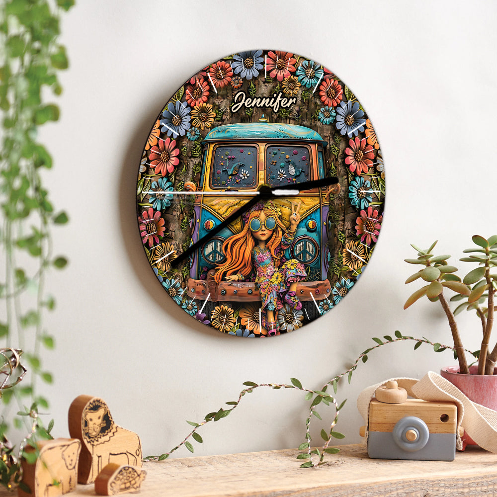 Hippie Soul - Personalized Hippie Wall Clock