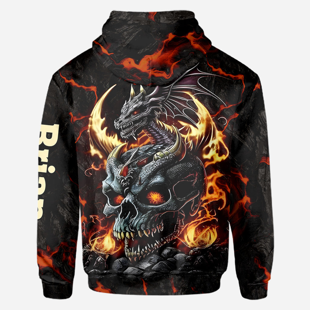 Skul and Dragon - Personalized Dragon All Over Shirt