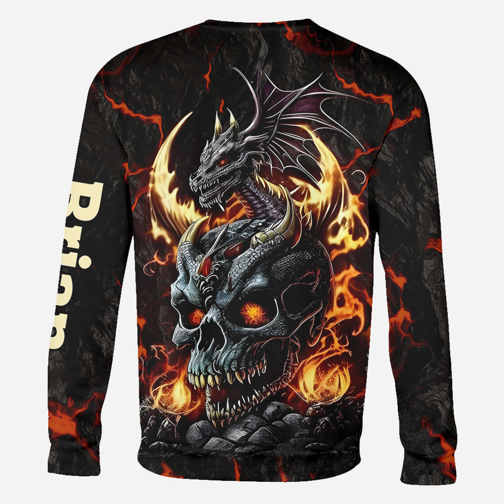 Skul and Dragon - Personalized Dragon All Over Shirt