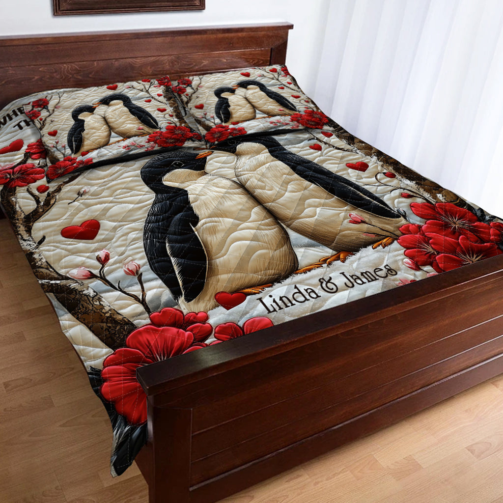 Du bist mein Pinguin – Personalisiertes Quilt-Set für Paare