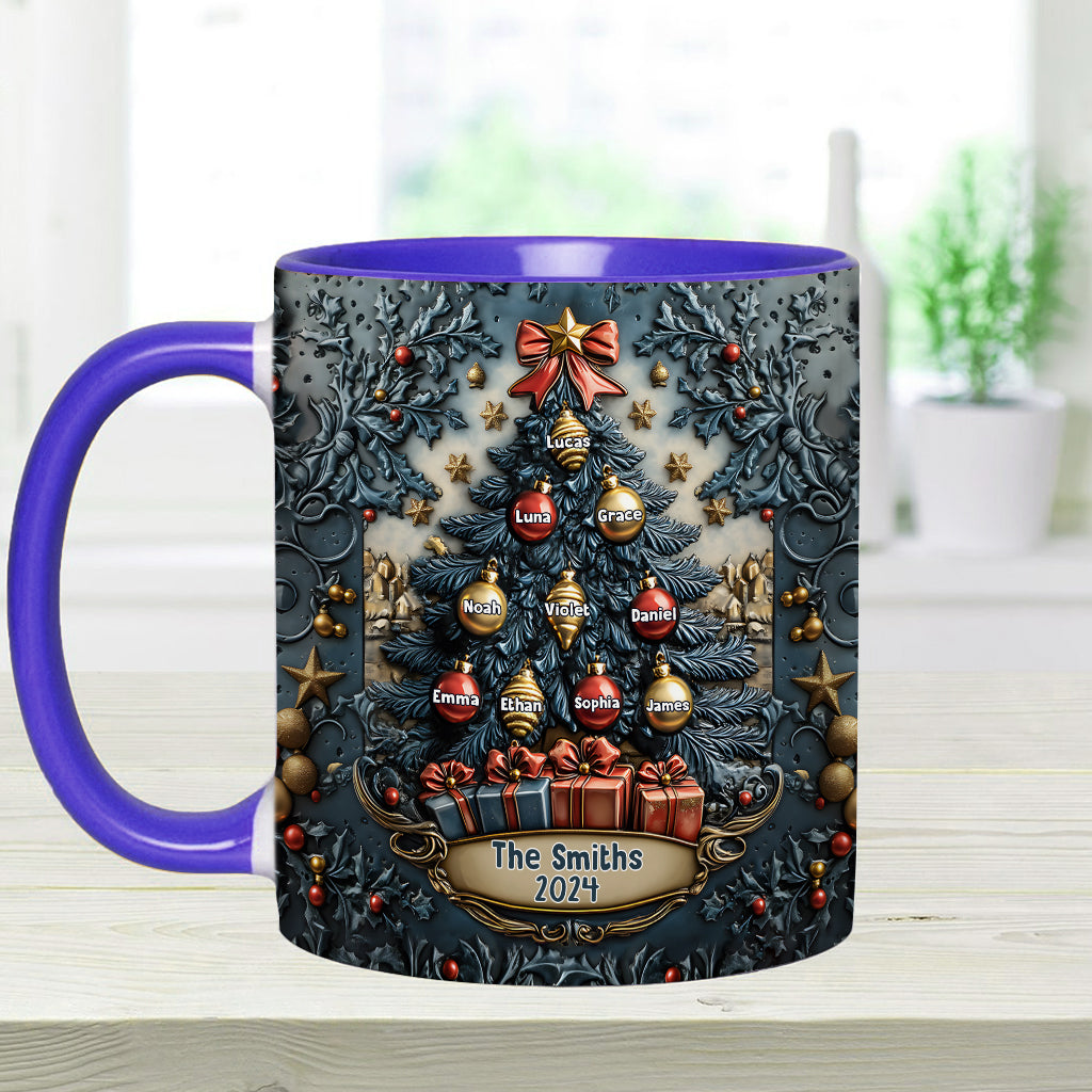 Merry Christmas - Personalized Family Accent Mug