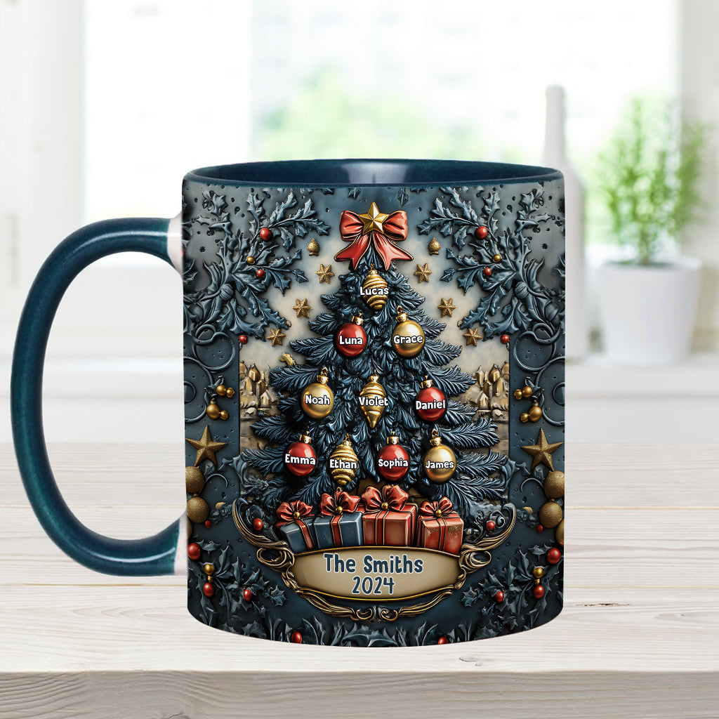Merry Christmas - Personalized Family Accent Mug