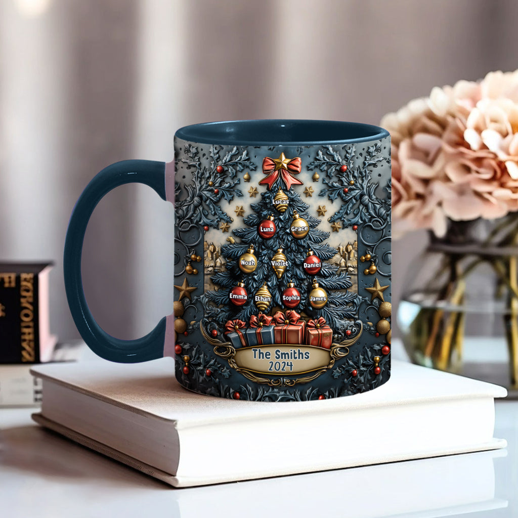 Merry Christmas - Personalized Family Accent Mug