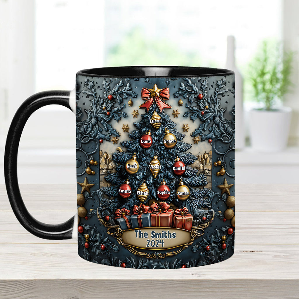 Merry Christmas - Personalized Family Accent Mug