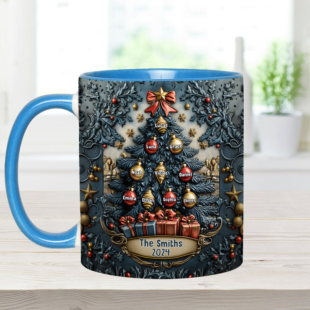 Merry Christmas - Personalized Family Accent Mug