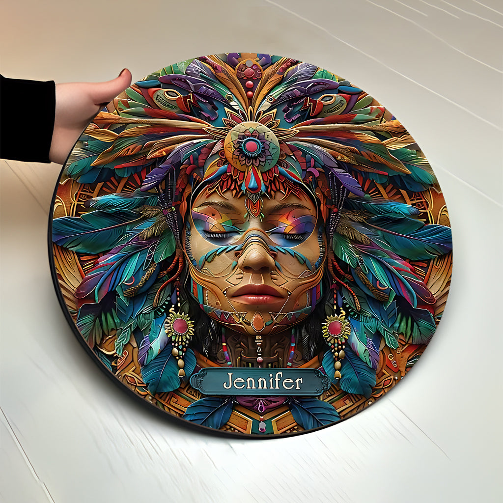 Hippie Soul - Personalized Hippie Round Wood Sign