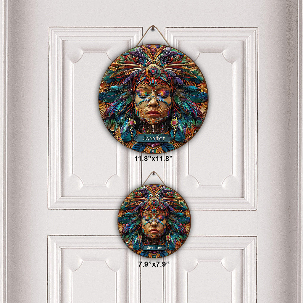 Hippie Soul - Personalized Hippie Round Wood Sign