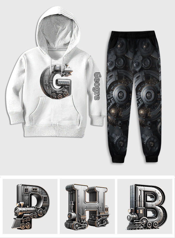 Awesome Train - Personalized Kid Hoodie & Kid Jogger Sweatpants