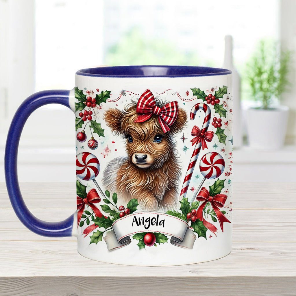 Cute Highland Cow - Personalized Accent Mug