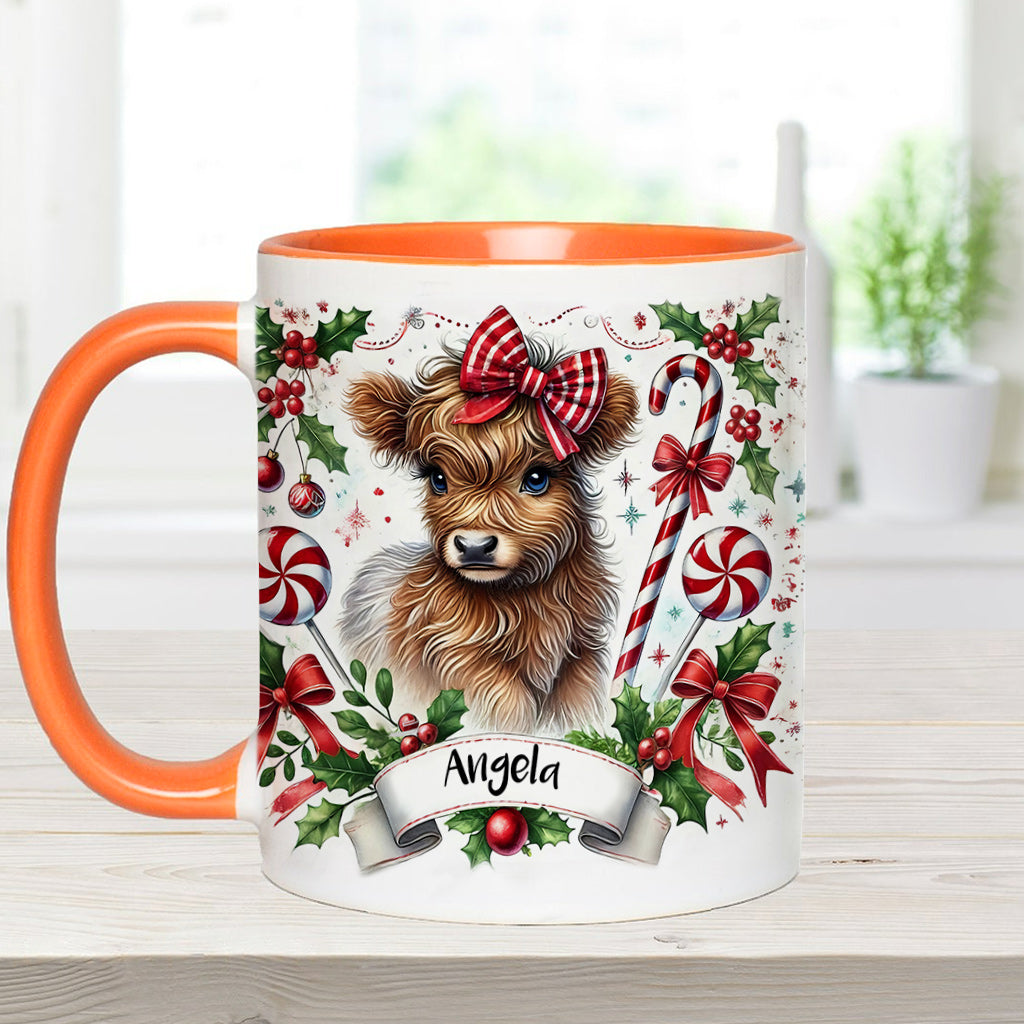 Cute Highland Cow - Personalized Accent Mug