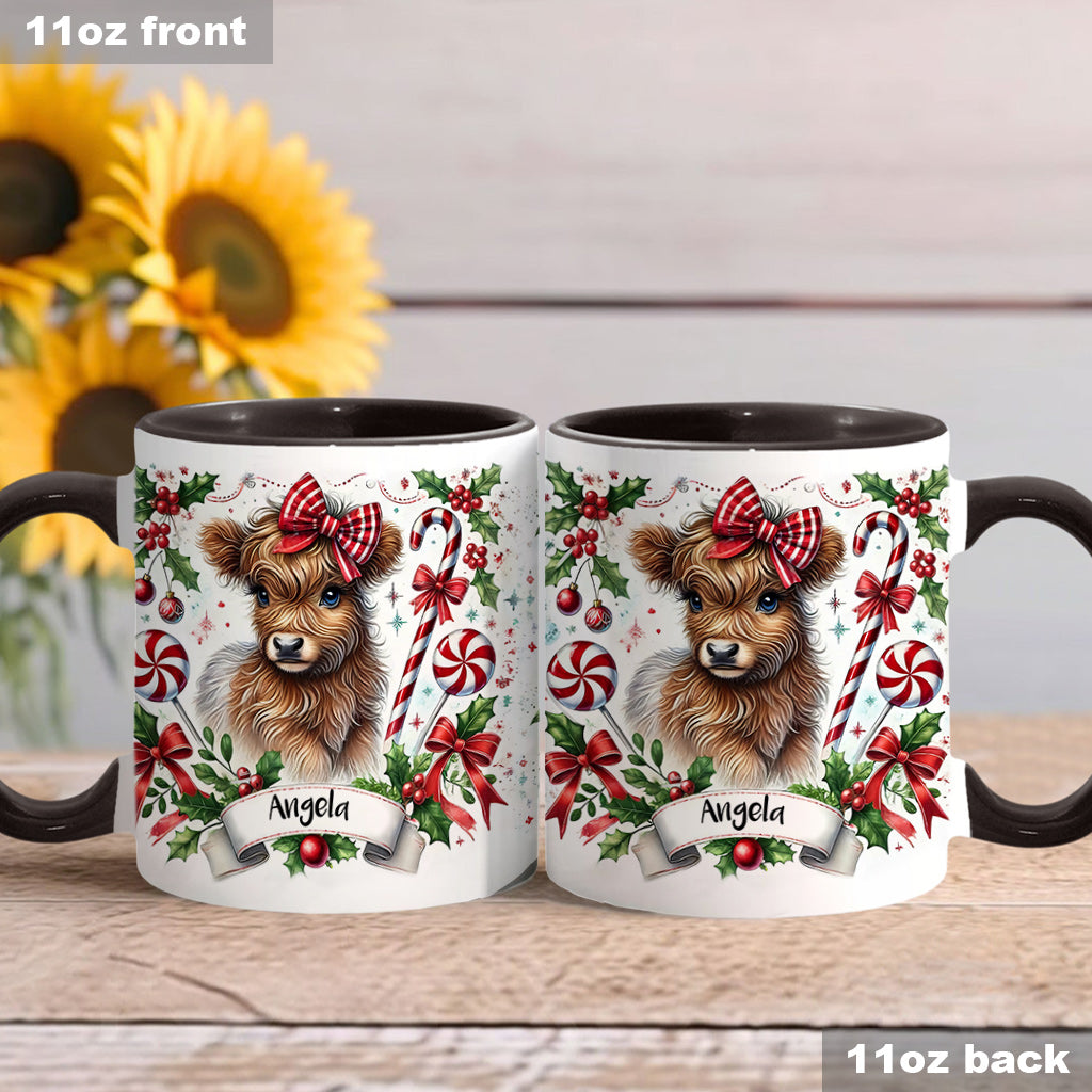 Cute Highland Cow - Personalized Accent Mug