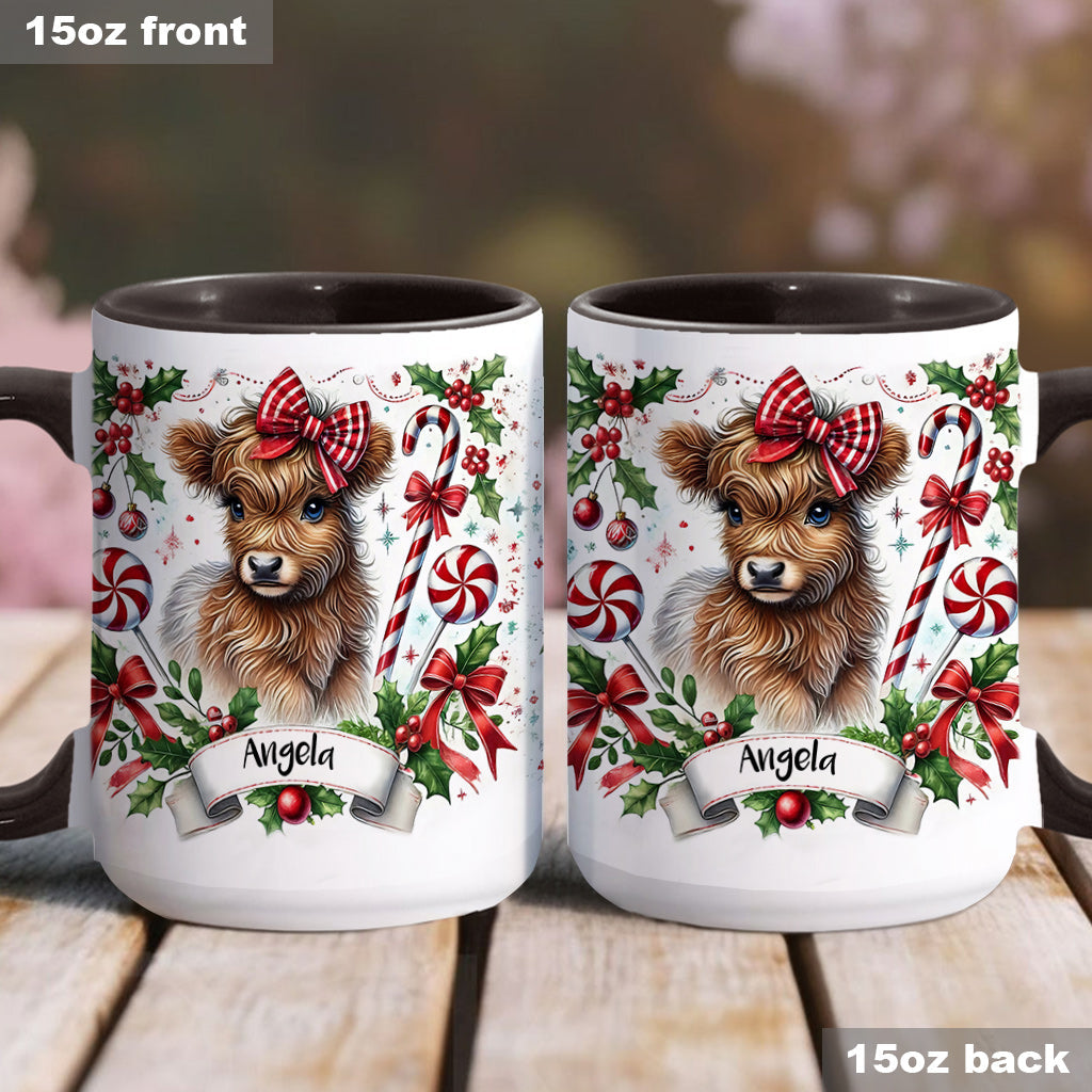 Cute Highland Cow - Personalized Accent Mug