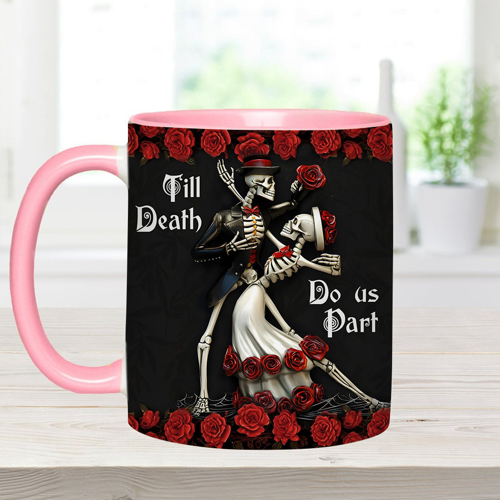Till Death Do Us Part - Personalized Couple Accent Mug