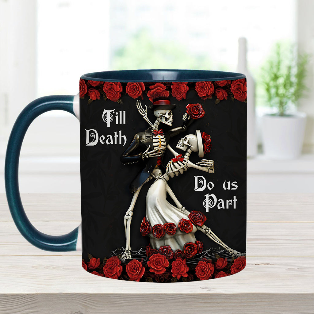 Till Death Do Us Part - Personalized Couple Accent Mug
