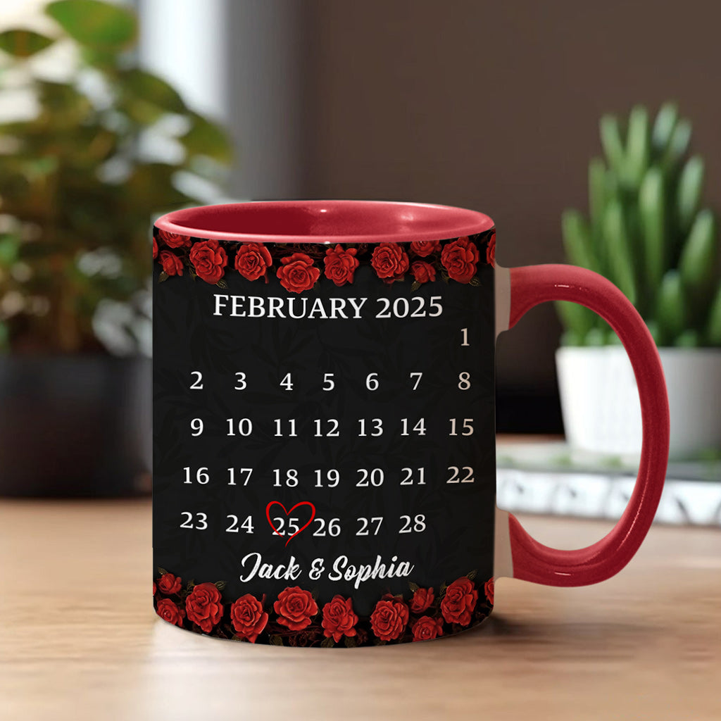 Till Death Do Us Part - Personalized Couple Accent Mug