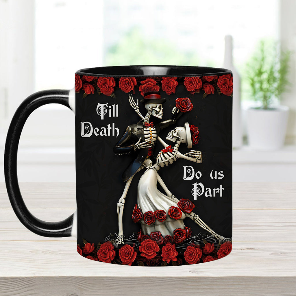 Till Death Do Us Part - Personalized Couple Accent Mug