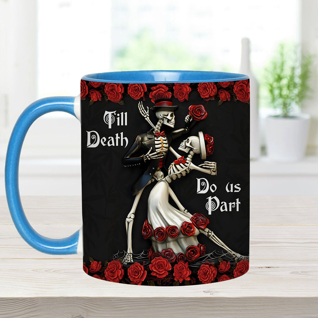 Till Death Do Us Part - Personalized Couple Accent Mug