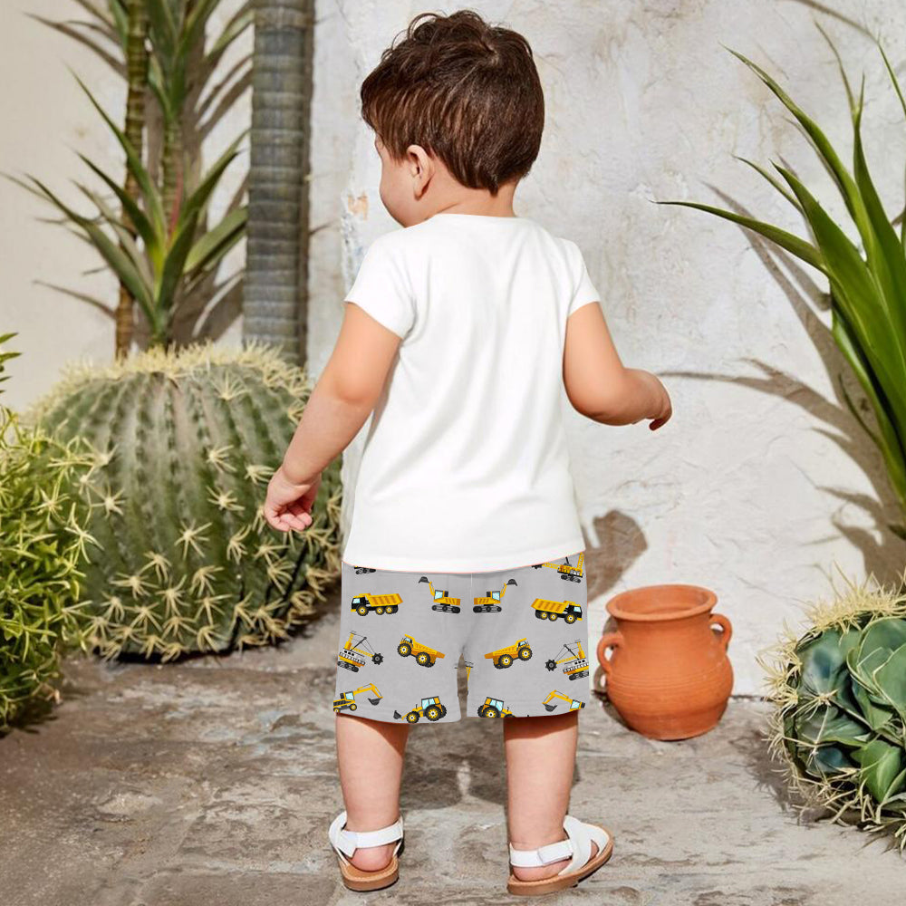 Cool Truck Alphabet - Personalized Kid T-shirt & Shorts