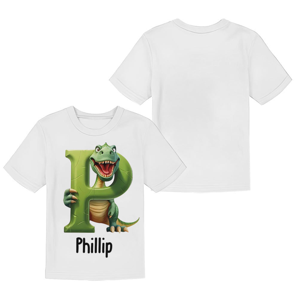 Cool Dinosaur Alphabet - Personalized Kid T-shirt & Shorts