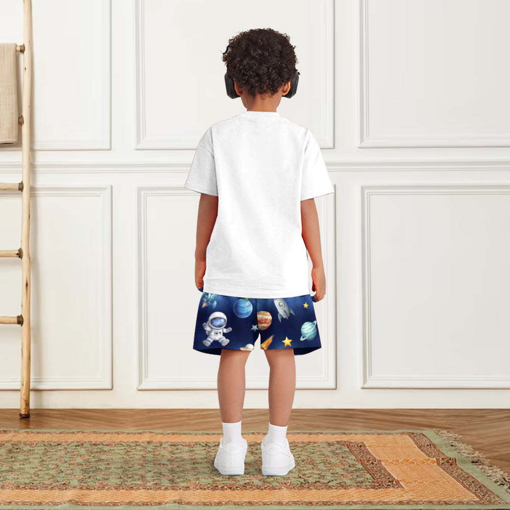Cool Space Alphabet - Personalized Kid T-shirt & Shorts