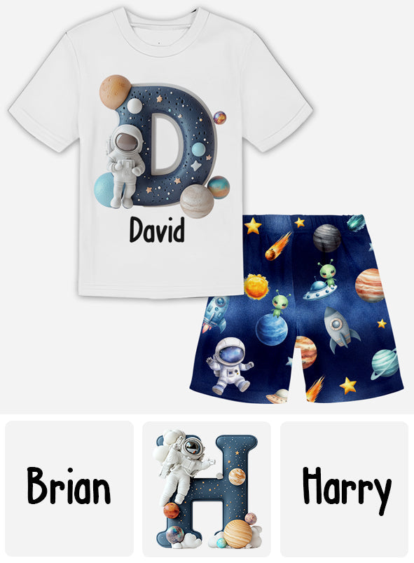 Cool Space Alphabet - Personalized Kid T-shirt & Shorts