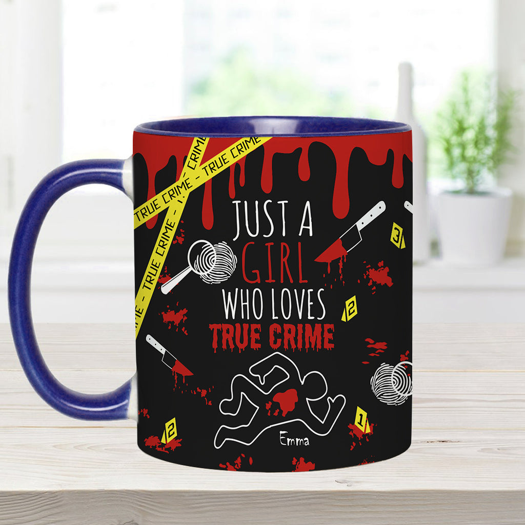 Just A Girl Who Loves True Crime - Personalized  Accent Mug