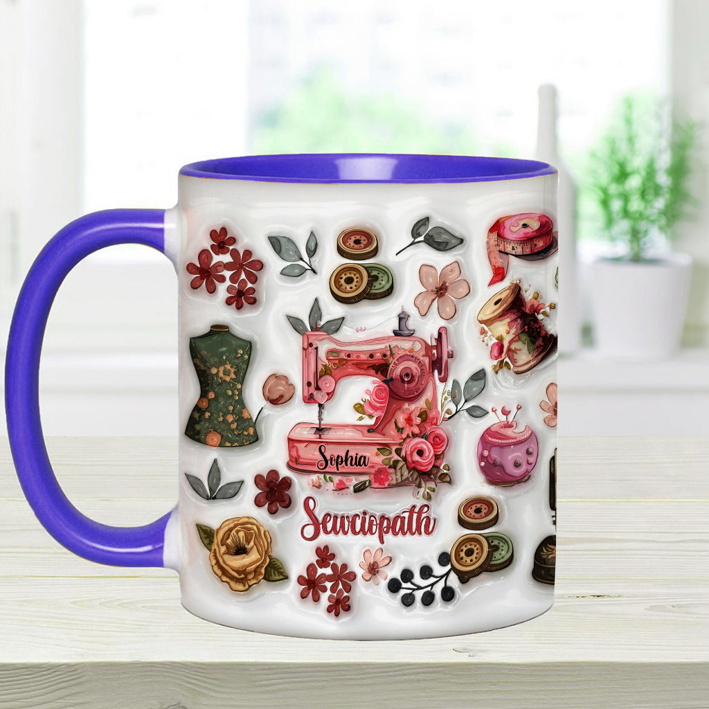 Mug Sewciopath - Accent de couture personnalisé
