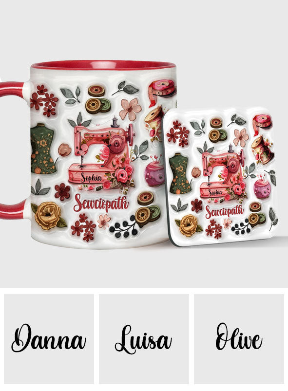 Mug Sewciopath - Accent de couture personnalisé