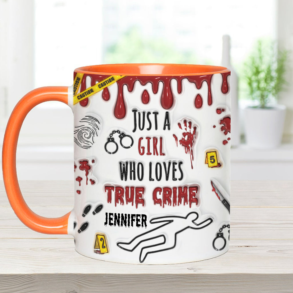 Mug personnalisé « Juste une fille passionnée de faits divers »