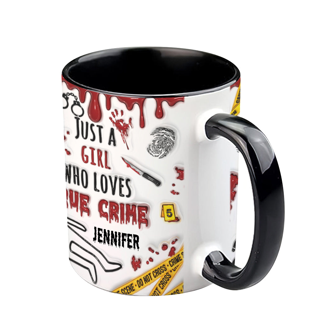 Mug personnalisé « Juste une fille passionnée de faits divers »