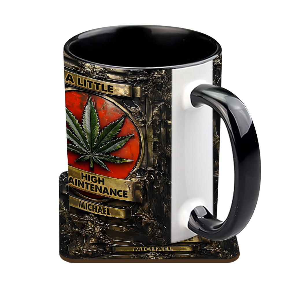 A Little High Maintenence - Personalized Weed Accent Mug