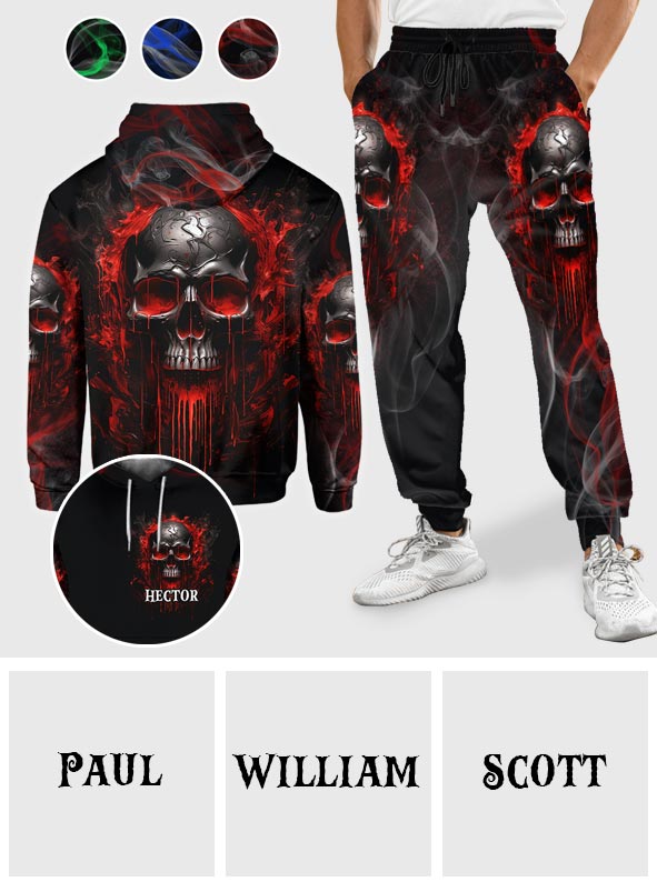 Cool Skull - Personalized Skull Hoodie and Sweatpants