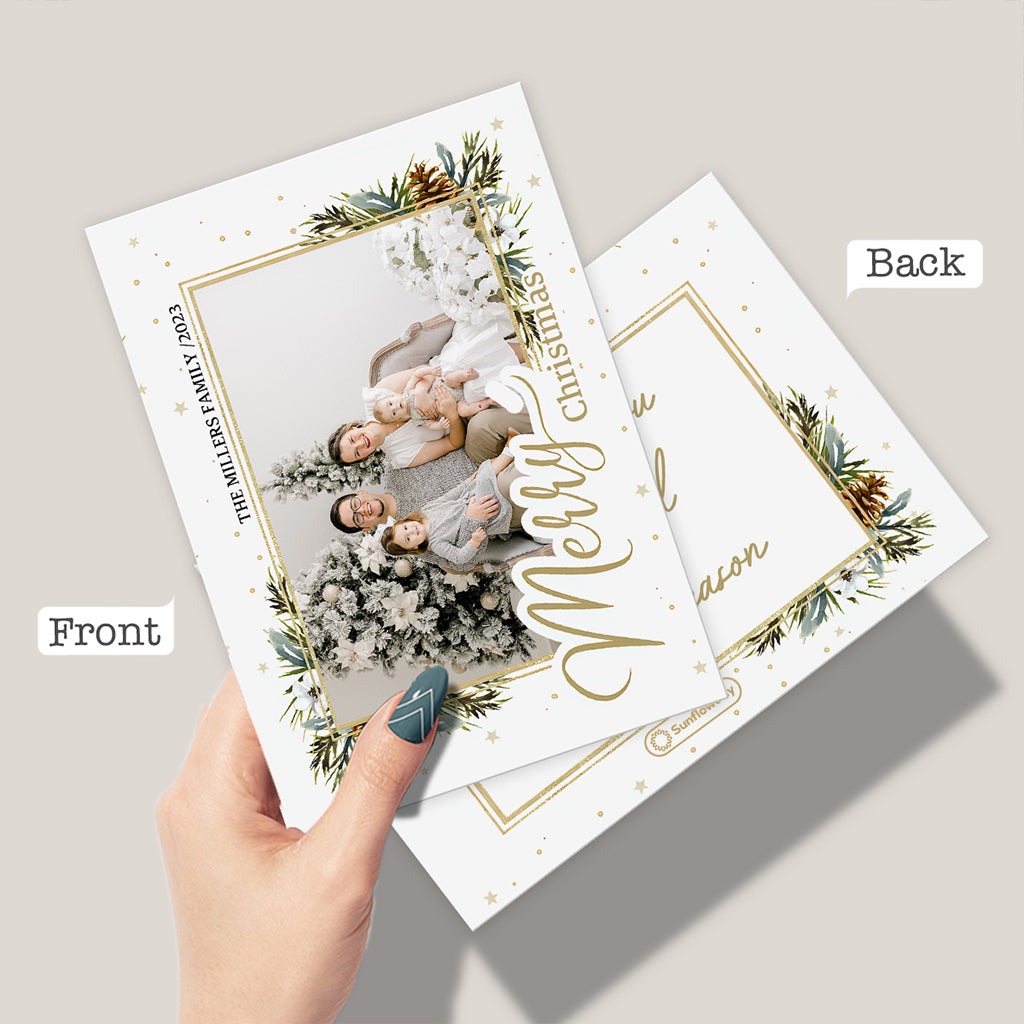 Merry Christmas  - Personalized Family Greeting Card