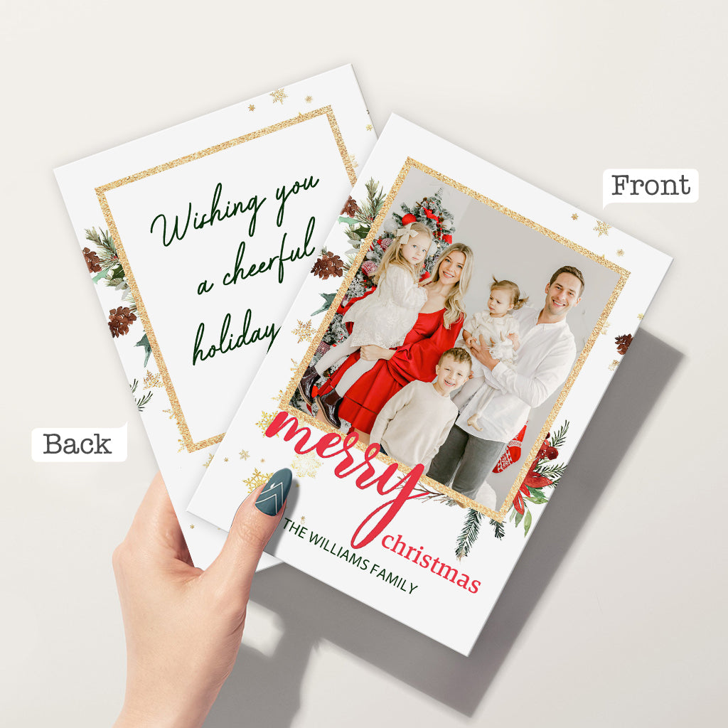 Merry Christmas - Personalized Family Greeting Card