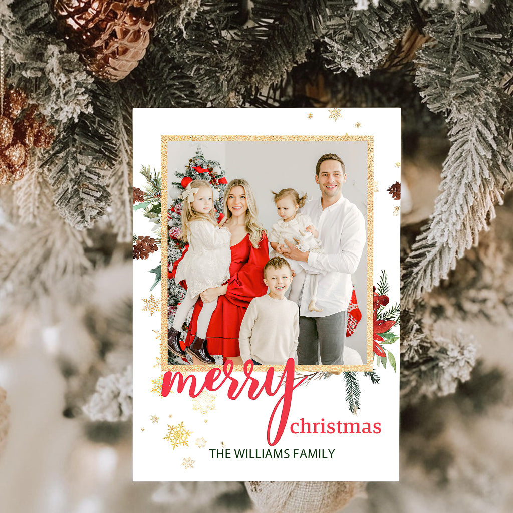 Merry Christmas - Personalized Family Greeting Card