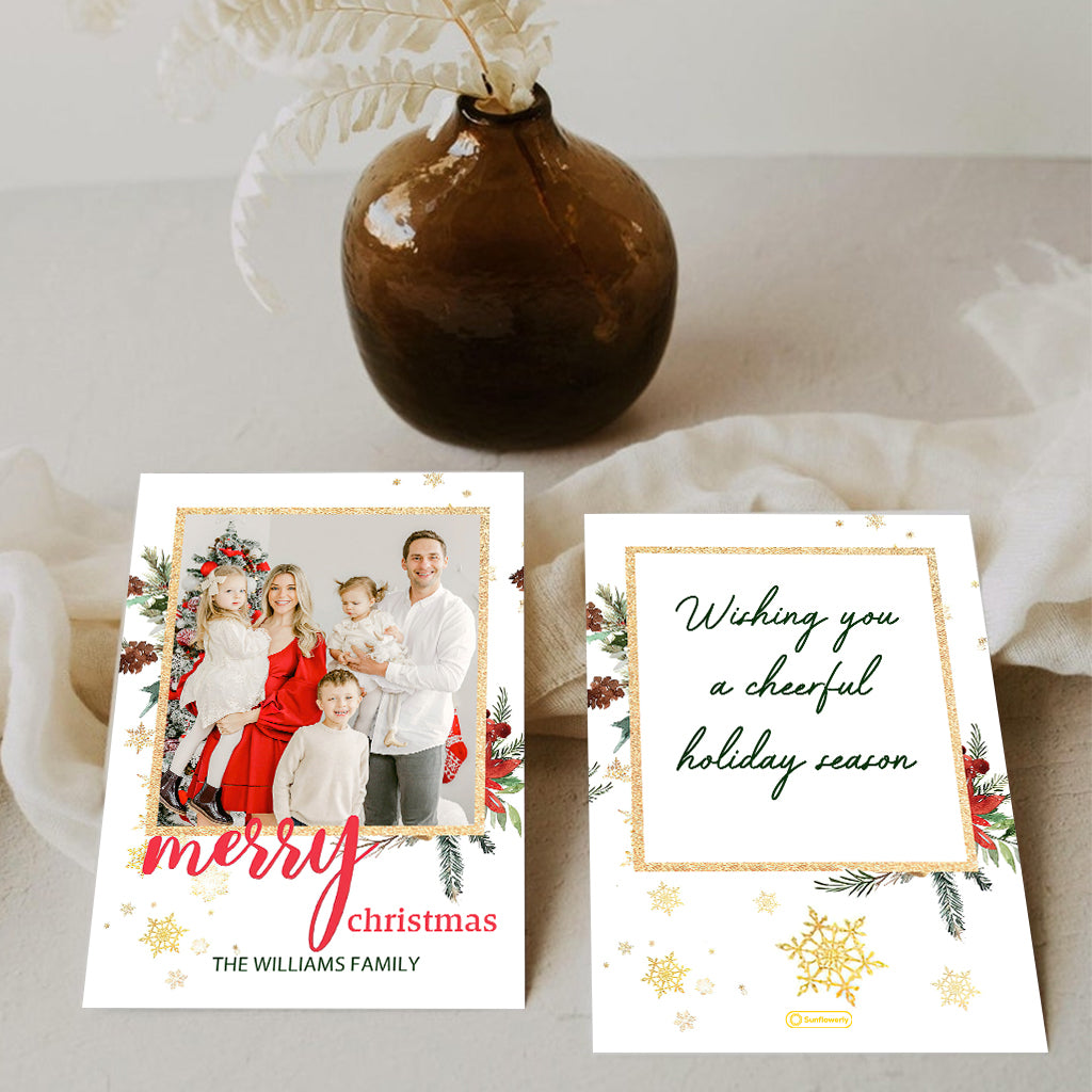 Merry Christmas - Personalized Family Greeting Card
