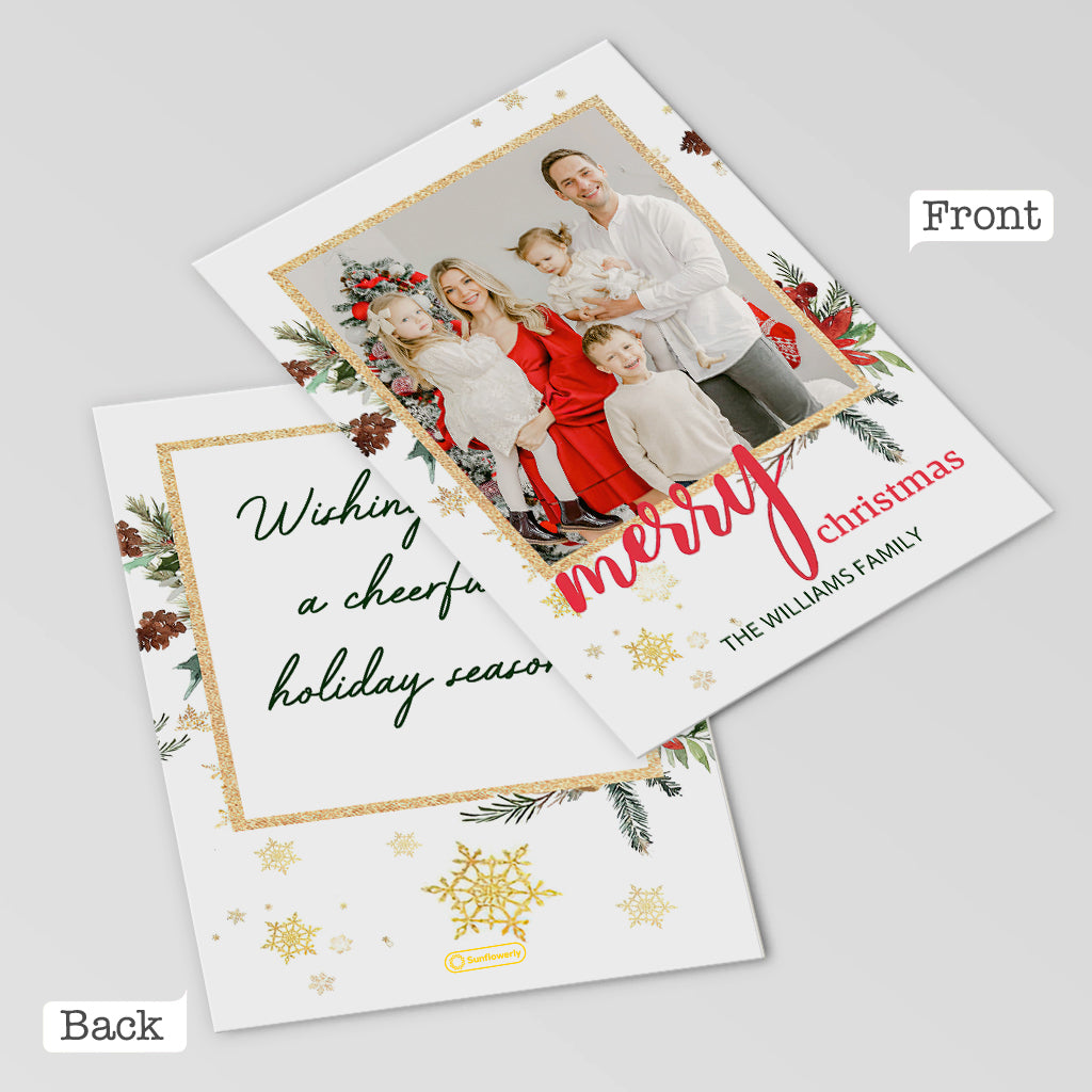 Merry Christmas - Personalized Family Greeting Card